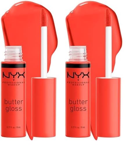 NYX PROFESSIONAL MAKEUP Butter Gloss, Non-Sticky Lip Gloss - Pack Of 3 (Angel Food Cake, Creme Brulee, Madeleine)