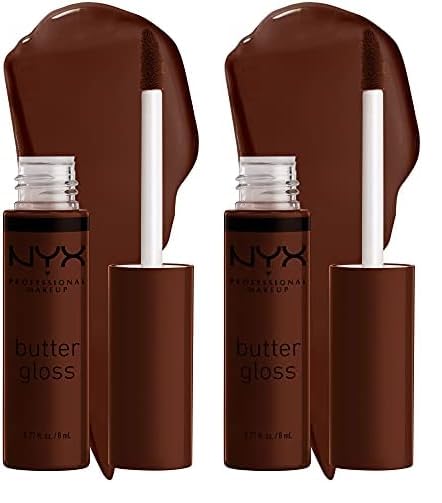 NYX PROFESSIONAL MAKEUP Butter Gloss, Non-Sticky Lip Gloss - Pack Of 3 (Angel Food Cake, Creme Brulee, Madeleine)