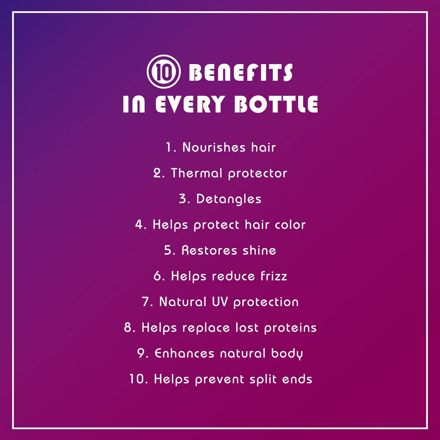 It's a 10 Haircare Miracle Leave-In product, 10 fl. oz.