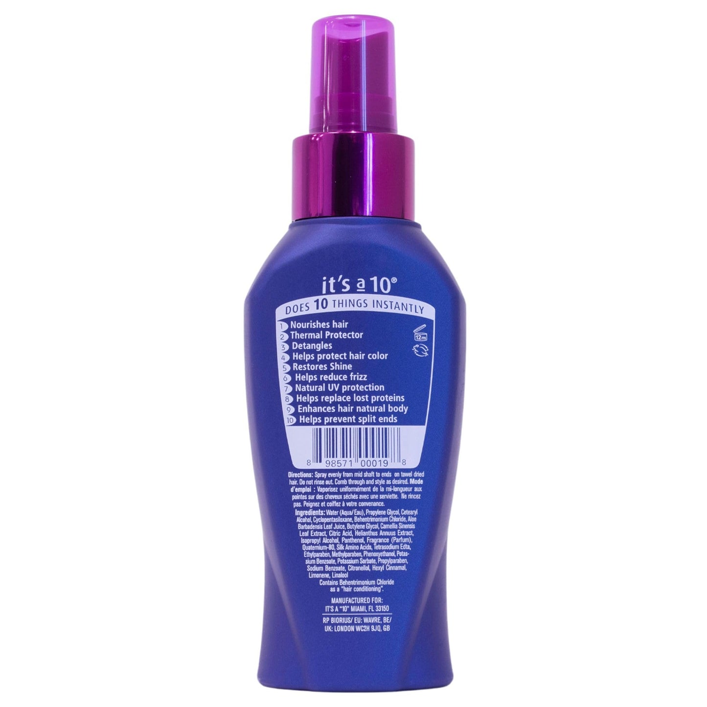 It's a 10 Haircare Miracle Leave-In product, 10 fl. oz.