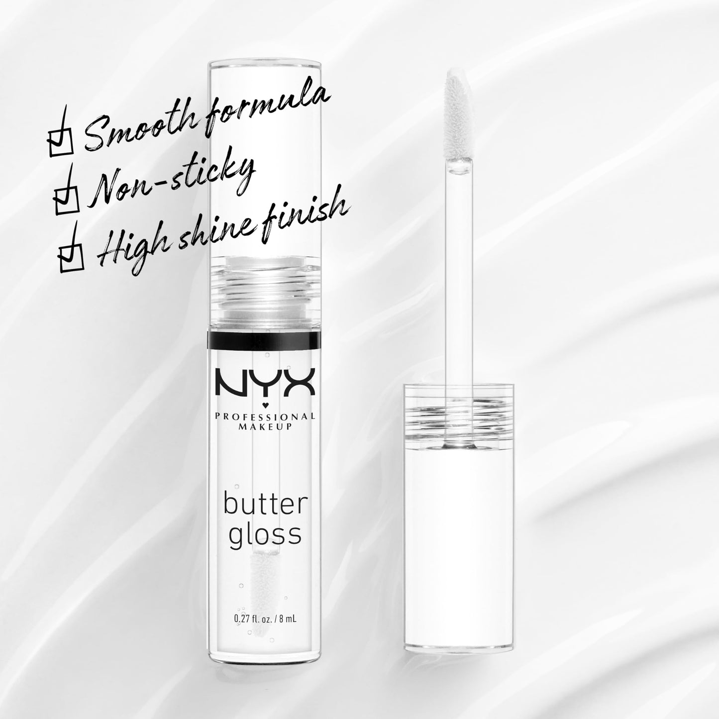 NYX PROFESSIONAL MAKEUP Butter Gloss, Non-Sticky Lip Gloss - Pack Of 3 (Angel Food Cake, Creme Brulee, Madeleine)