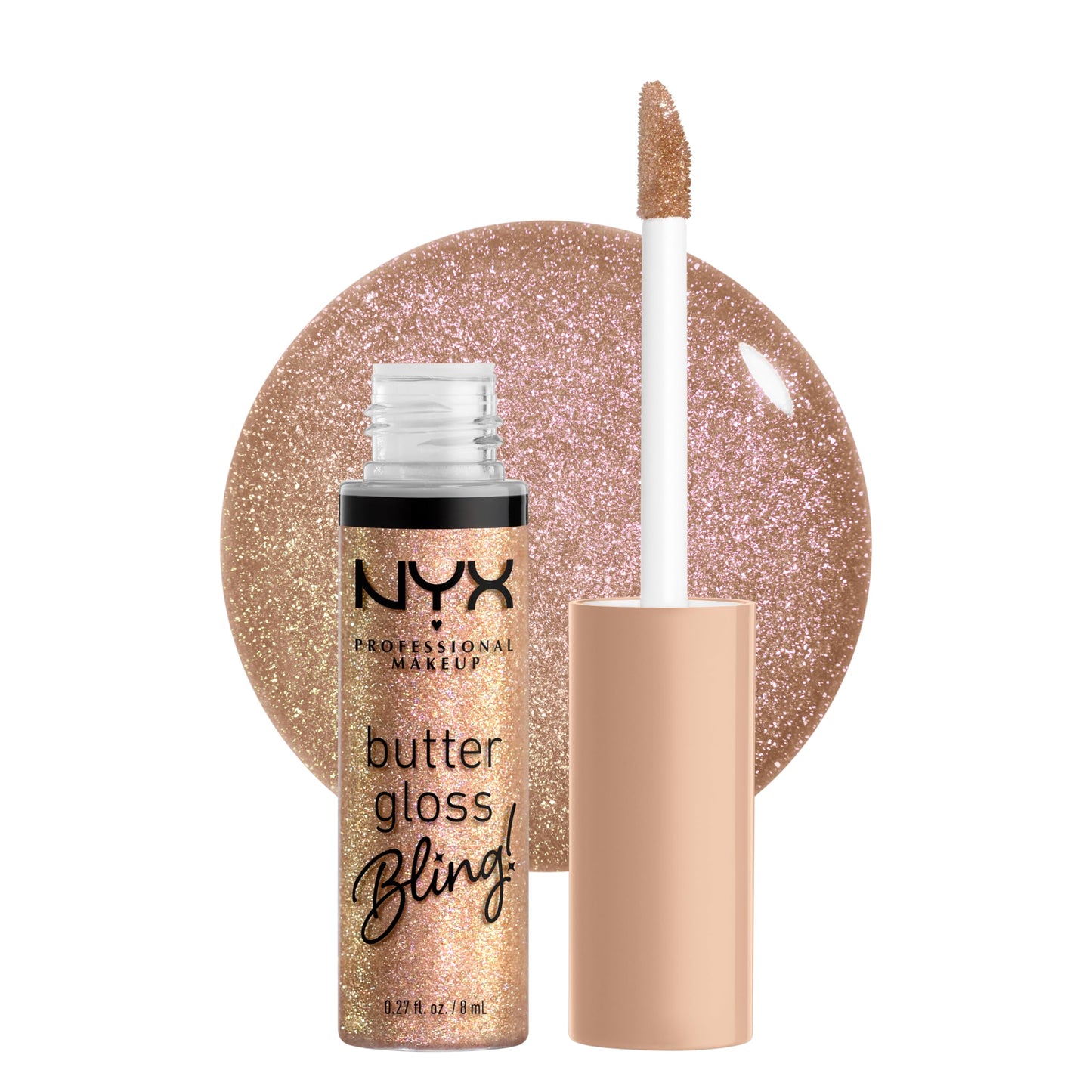 NYX PROFESSIONAL MAKEUP Butter Gloss, Non-Sticky Lip Gloss - Pack Of 3 (Angel Food Cake, Creme Brulee, Madeleine)